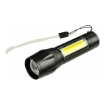 Mini linterna táctica de aluminio con zoom, led xpe y cob - Imagen 2