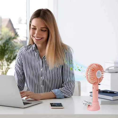 Mini Ventilador De Mano Recargable Usb F8 Portatil 2202 - Imagen 9