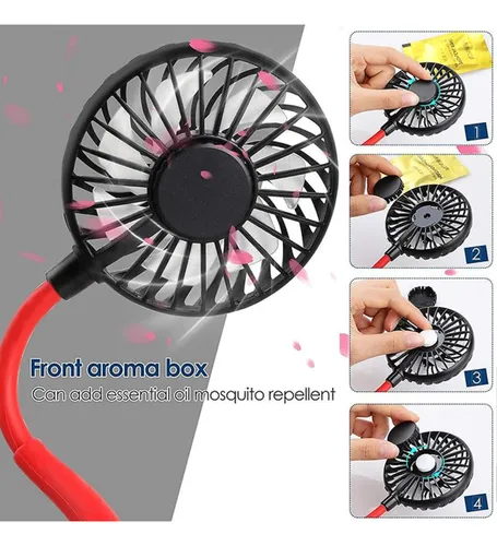 Mini ventilador portatil con pinza y luz recargable gi-200 - Image 4