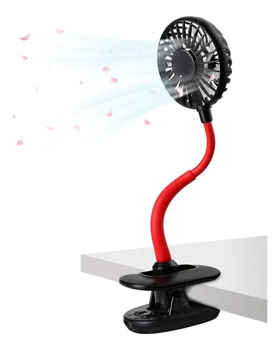 Mini ventilador portatil con pinza y luz recargable gi-200 - Image 14