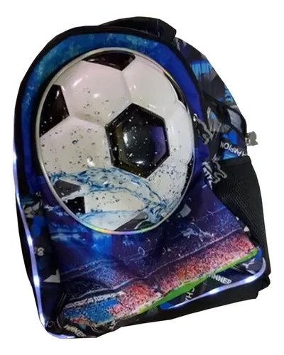 Mochila Con Luces Pelota De Fútbol Escolar 16 Pulgadas Zq009 - Image 3
