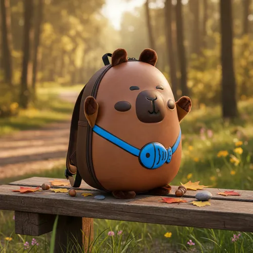 Mochila escolar diseño capibara tapa dura 26392 - Image 12