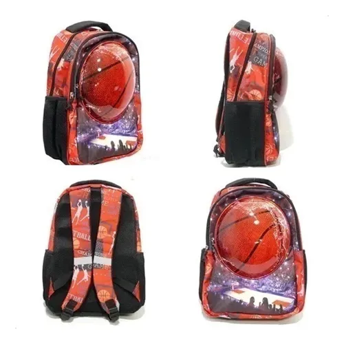 Mochila escolar pelota de básquet 16 pulgadas Zq008 - Image 3