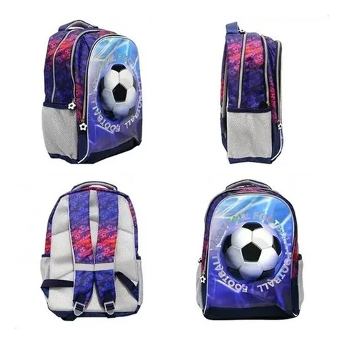 Mochila Escolar Pelota De Fútbol Football 17 Pulgadas Zz007 - Image 3