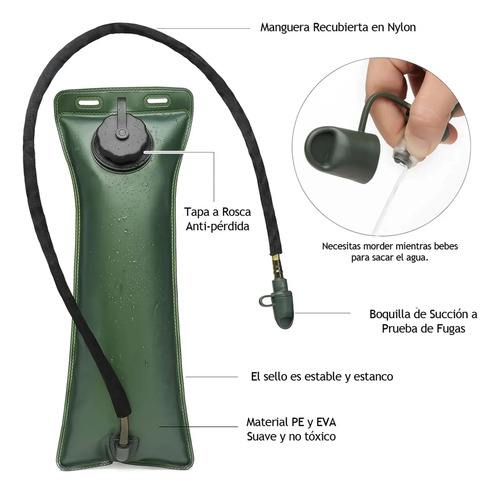 Mochila deportiva con bolsa hidratación Kms18 - Image 29