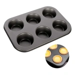 Molde Fuente Antiadherente Muffins Cupcakes X 6 Reposteria