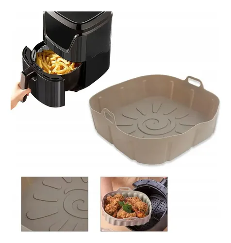 Molde Silicona Bandeja Para Freidora 22x22 Cm Cuadrada 25533 Rosa - Imagen 13
