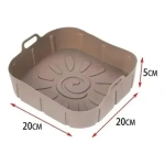 Molde Silicona Bandeja Para Freidora 22x22 Cm Cuadrada 25533 Rosa - Imagen 5