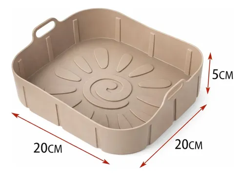 Molde Silicona Bandeja Para Freidora 22x22 Cm Cuadrada 25533 Rosa - Imagen 16