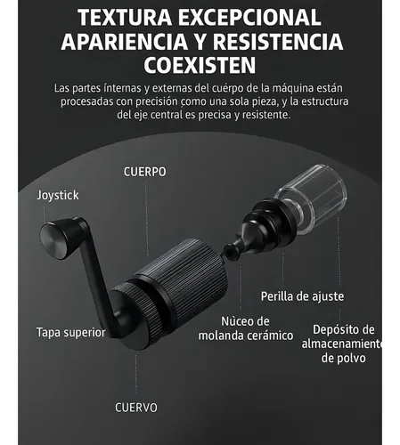 Molinillo triturador de granos de café manual portátil Y123 - Imagen 4