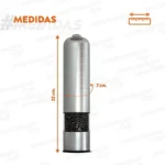 Molinillo Electrico Inalambrico Pimentero Sal Pimienta Acero - Image 2