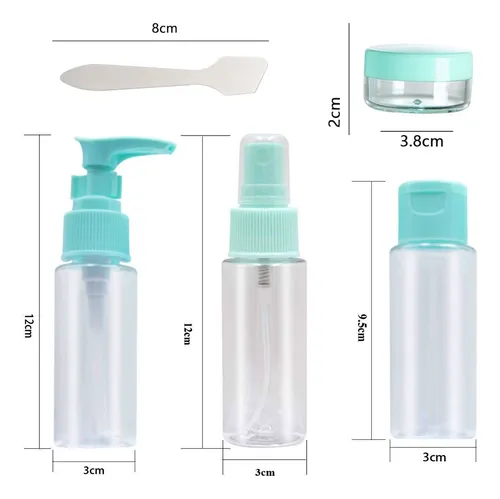 Neceser set de frascos cuidado personal para viaje Qq289 - Image 15