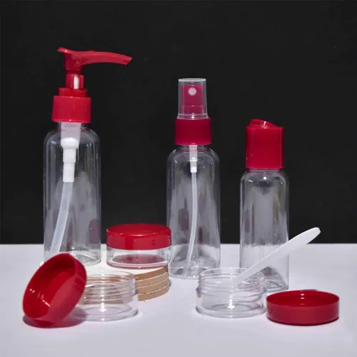 Neceser set de frascos cuidado personal para viaje Qq289 - Image 39