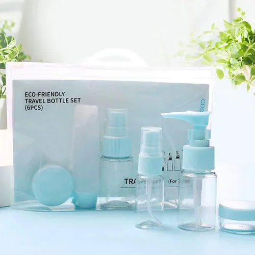 Neceser set de frascos cuidado personal para viaje Qq289 - Image 7