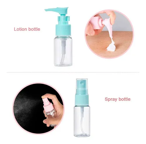 Neceser set de frascos cuidado personal para viaje Qq289 - Image 8