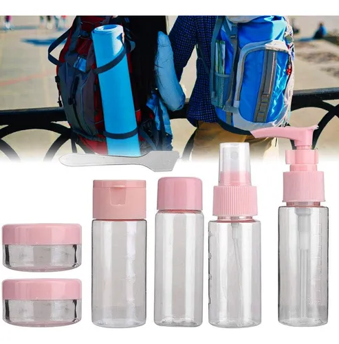 Neceser set de frascos cuidado personal para viaje Qq289 - Image 19