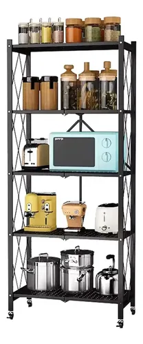 Organizador_Plegable_5_Niveles_Movil_Con_Ruedas_Hogar_Lbj1_D_651890-MLA94967293031_102025-O.webp Estante organizador plegable de 5 niveles con ruedas Lbj1 - Imagen 1