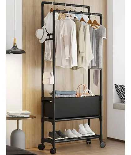 Organizador perchero de ropa y zapatos con 3 niveles Lbj2 - Image 7