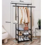 Organizador perchero de ropa y zapatos con 3 niveles Lbj2 - Image 3