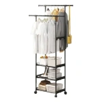 Organizador perchero de ropa y zapatos con 3 niveles Lbj2 - Image 8