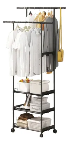 Organizador perchero de ropa y zapatos con 3 niveles Lbj2 - Image 8