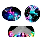Pack X10 Guantes con luces luminosos cotillon para fiestas Yjo497 - Image 4