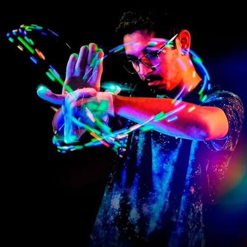 Pack X10 Guantes con luces luminosos cotillon para fiestas Yjo497 - Image 9