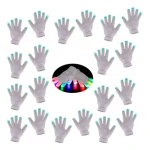Pack X10 Guantes con luces luminosos cotillon para fiestas Yjo497 - Image 2