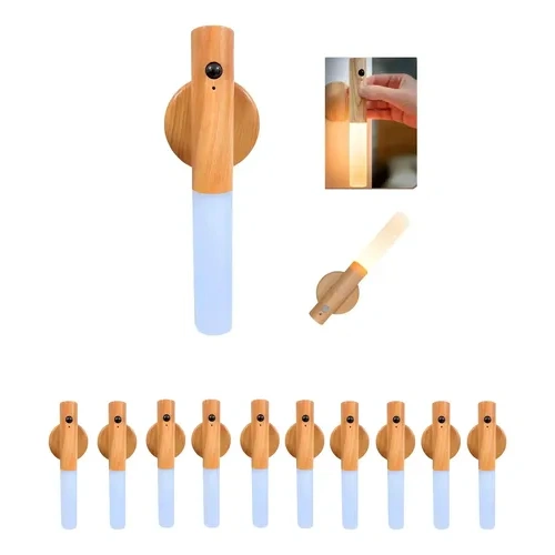 Pack X10 Lampara Inducción Luz Noche Sensor Movimiento Ea266