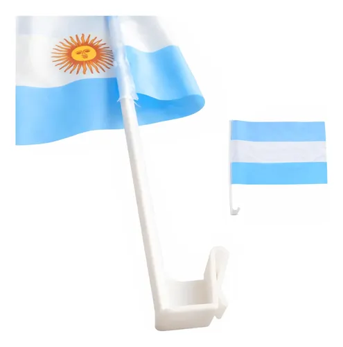 Pack X12 banderas de Argentina para auto con gancho 1882 - Imagen 6