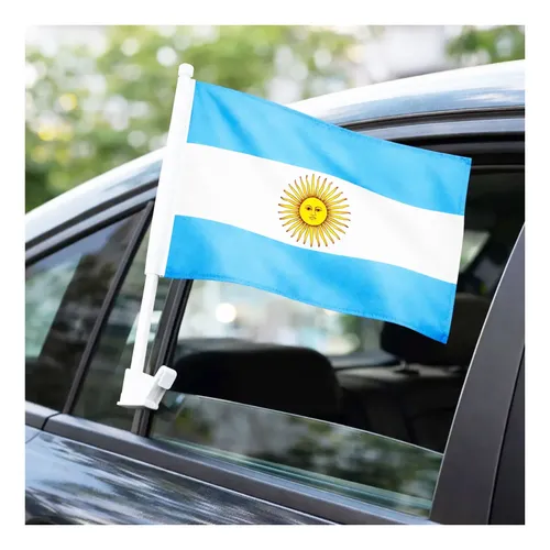 Pack X12 banderas de Argentina para auto con gancho 1882 - Imagen 5