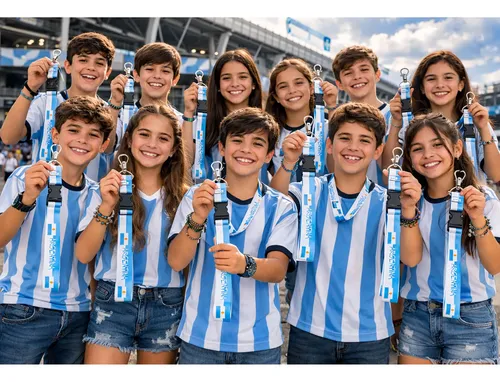Pack X12 llaveros de Argentina con cinta colgante 1859 - Imagen 2