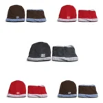 Pack X5 gorro invierno con cuello polar interior peluche Sl140