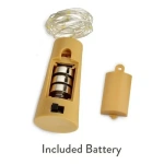 Pack X6 tapón alambre luces LED para botella – vista superior