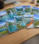 Pack X 10 cuadernos universitarios con 80 hojas diseño paisajes Asa737