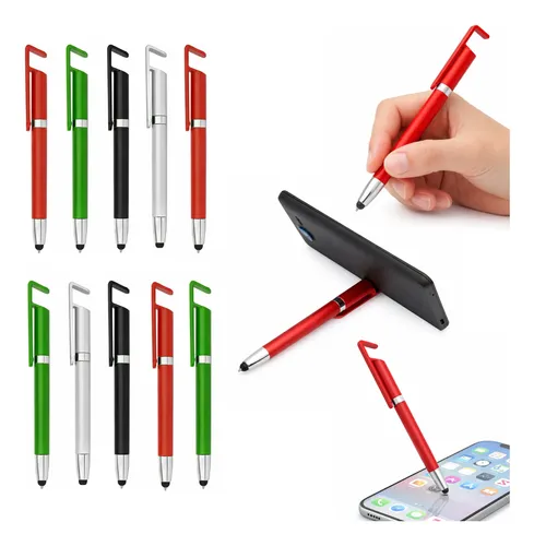 Pack X 10 Lapicera Tactil 3 En 1 Con Ranura Soporte Celular - Image 1