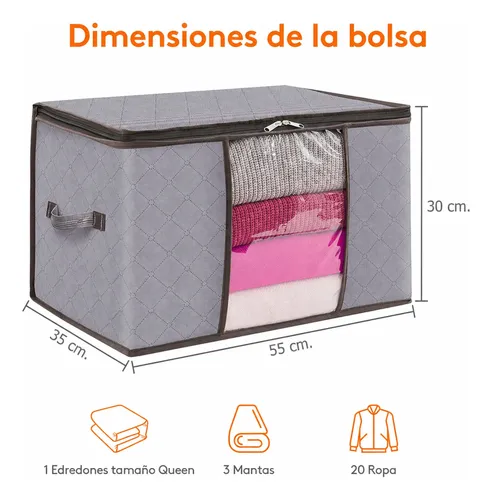 Pack X 6 cajas organizadoras de ropa plegable 50 Lts Bz6799 - Imagen 8