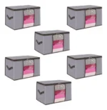 Pack X 6 cajas organizadoras de ropa plegable 50 Lts Bz6799