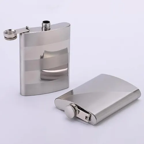 Petaca Whisky Acero Inoxidable 200 Cc Con Tapa Rosca Tragos - Image 4