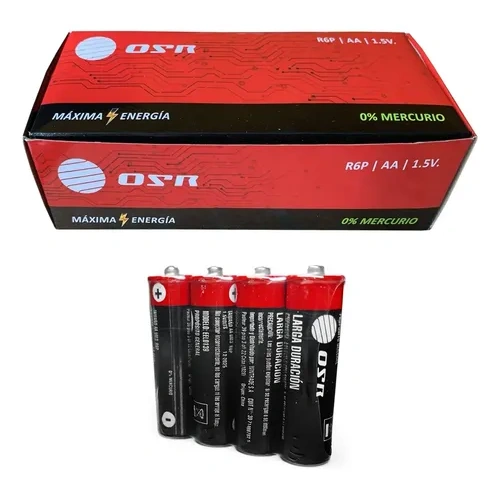 Pilas doble AA carbon zinc caja X 60 unidades 1.5 V