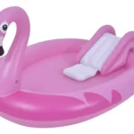 Pileta flamenco inflable infantil con tobogán 22962