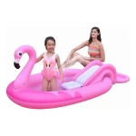 Pileta flamenco inflable infantil con tobogán 22962 - Image 2