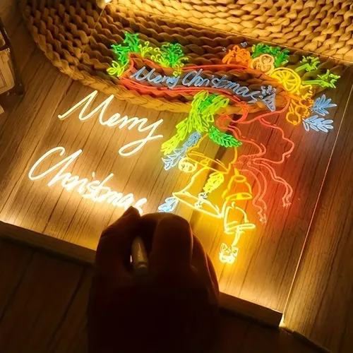 Pizarra mágica acrílica luminosa 15x15 cm luz LED Usb - Image 2