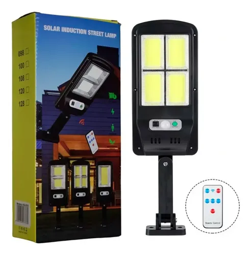 Reflector luz LED de pared con panel solar Kq-d01 – vista lateral