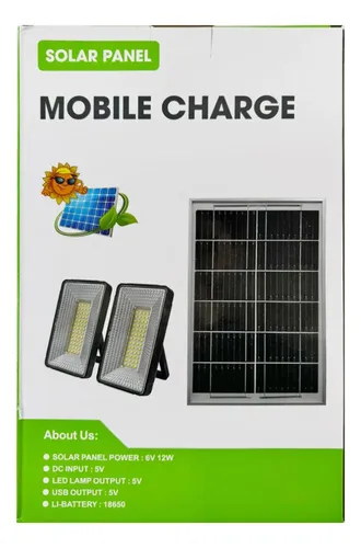 Reflectores LED con panel solar y base de carga Mc-7100 - Image 2