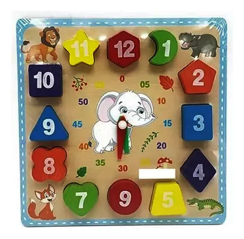 Reloj De Encastre De Madera Juego Didáctico Infantil Mt08924 - Image 3