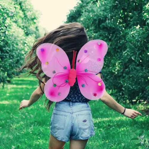Set Alitas De Mariposa + Vincha Con Alas Mariposas + Varita - Imagen 14