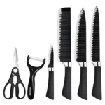 Set de 4 cuchillos profesionales + tijera + pela papa chef