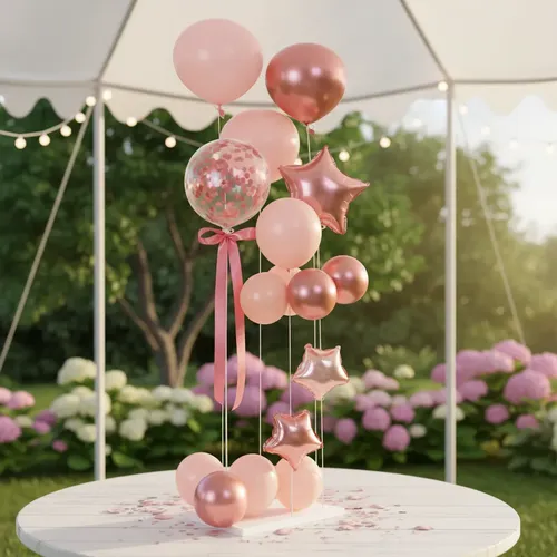 Set globos metalizados con base decoración para fiesta Cgl2101 - Image 5