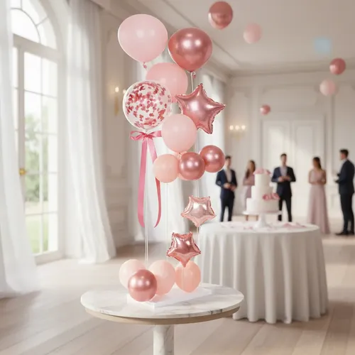 Set globos metalizados con base decoración para fiesta Cgl2101 - Image 9